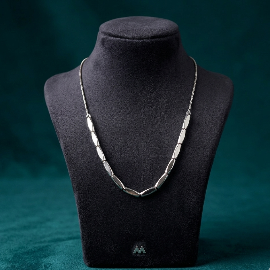 "Octavia" Minimalist Rose Gold Bar Chain Necklace