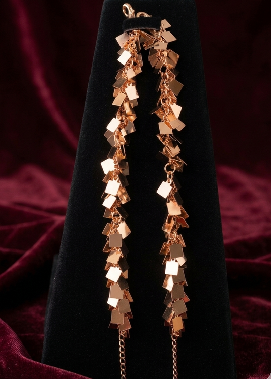 "Sienna" Rose Gold Shimmer Dangle Anklet