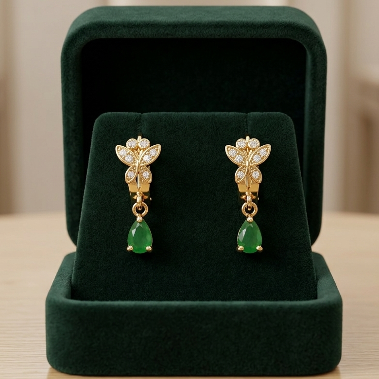 Elegant Crystal Floral Teardrop Earrings – Available in 6 Radiant Colors | Maham's Collection Exclusive