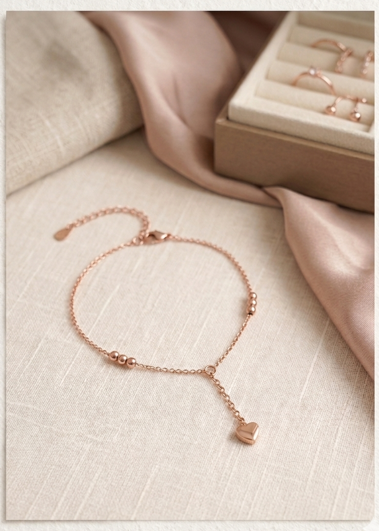 Elegant Gold Bead Chain Anklet (Payal) for Women