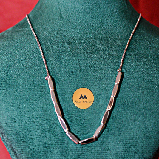 "Octavia" Minimalist Rose Gold Bar Chain Necklace